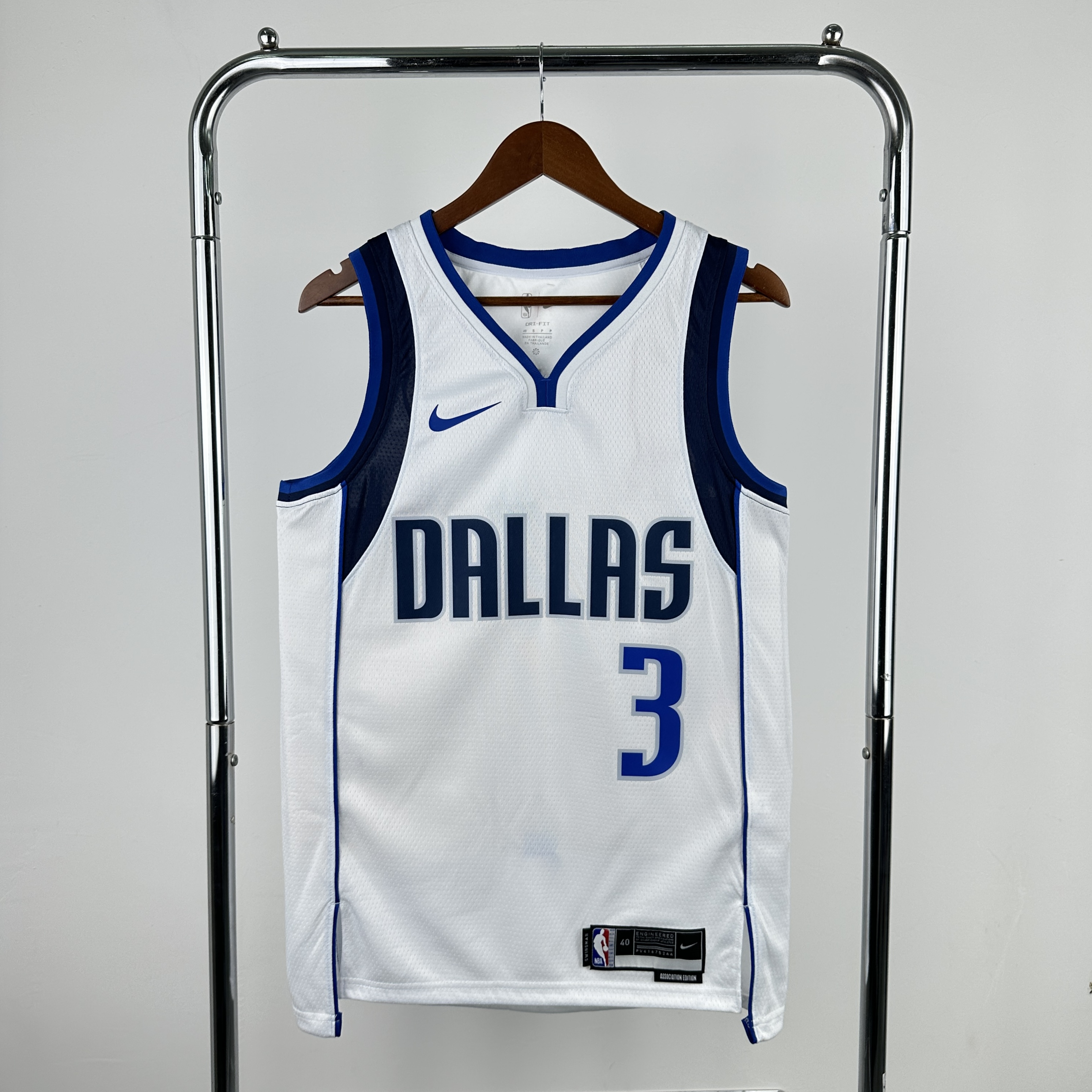 Men Dallas Mavericks #3 Davis White Season Nike 2025 NBA Jersey